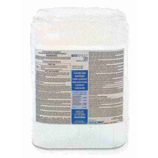 Alcohol-based, no rinse, EPA registered evaporative sanitizer and disinfectant, 5 gallon tote
